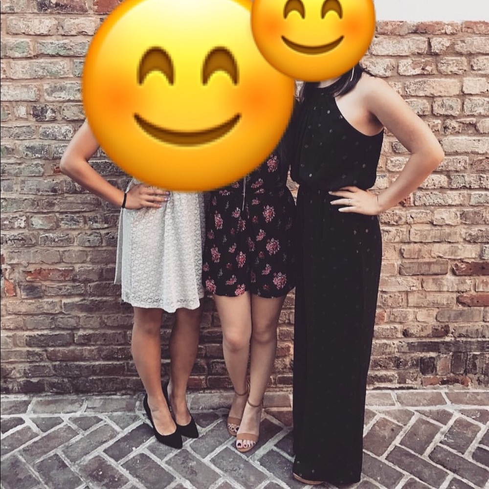 Black with gold pattern jumpsuit/romper